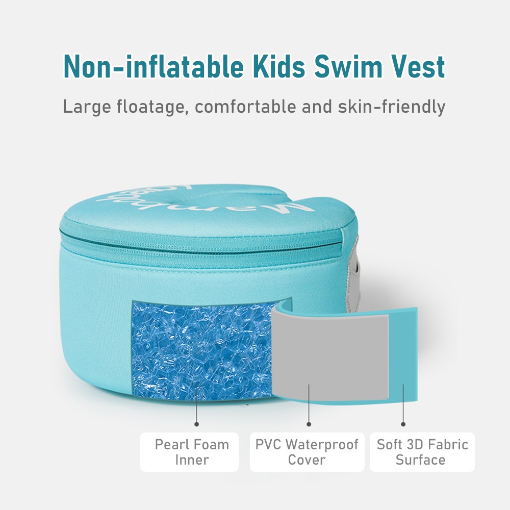 Mambobaby 3-in-1 Non-inflatable Kids Swim Vest Life Jackets For Kids Boys MTEG
