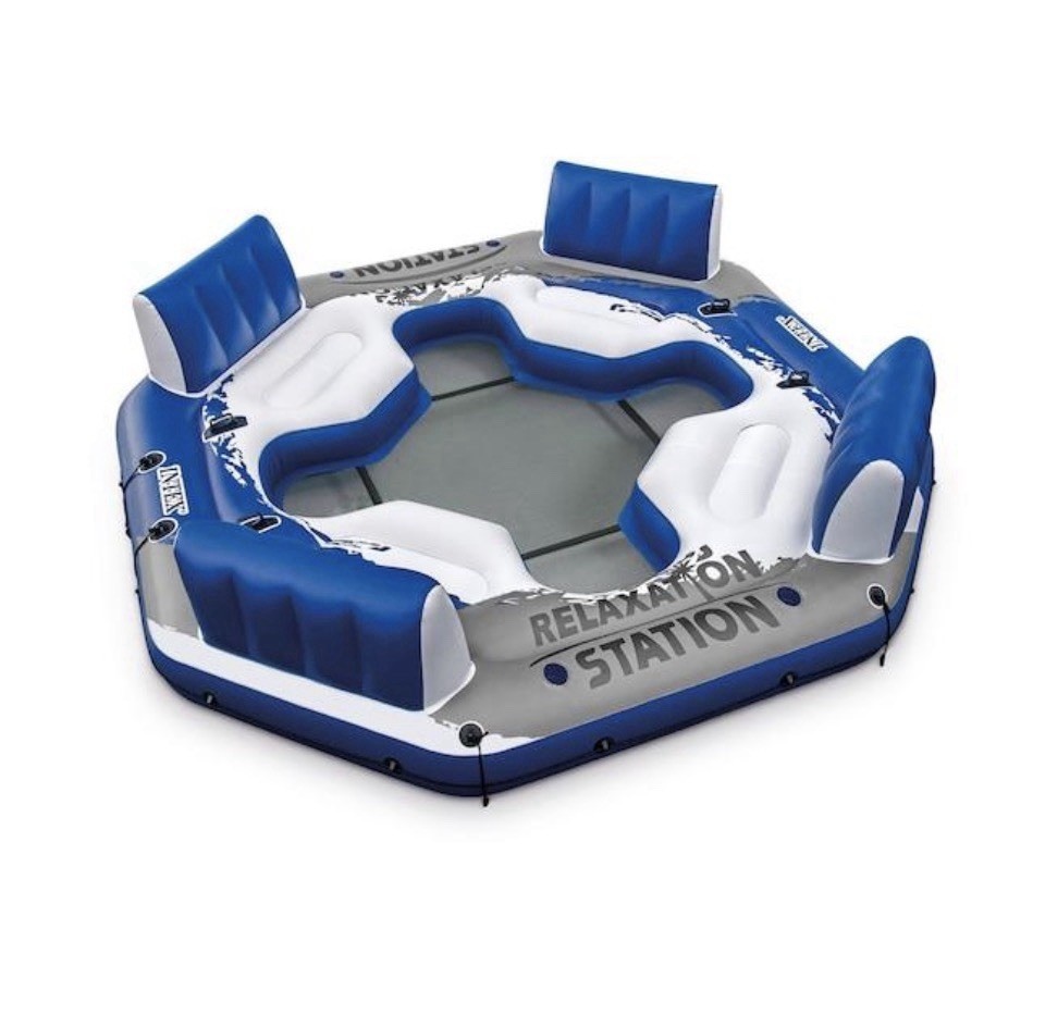 Intex Relaxation Station Inflatable Pool Float Lounge, Model 58297EP