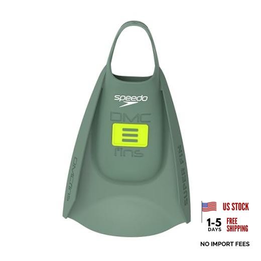 Unisex-Adult Swim Training Fins X-Small DMC Super Soft Olive/Hyper Yellow