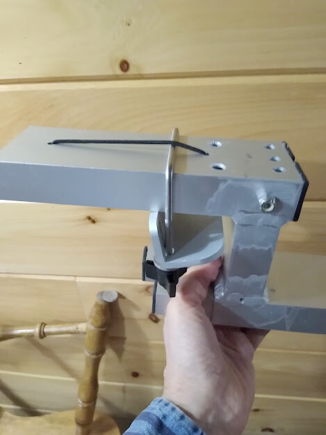Add-on Canoe Seat with Motor Mount. Drops In & Clamps.