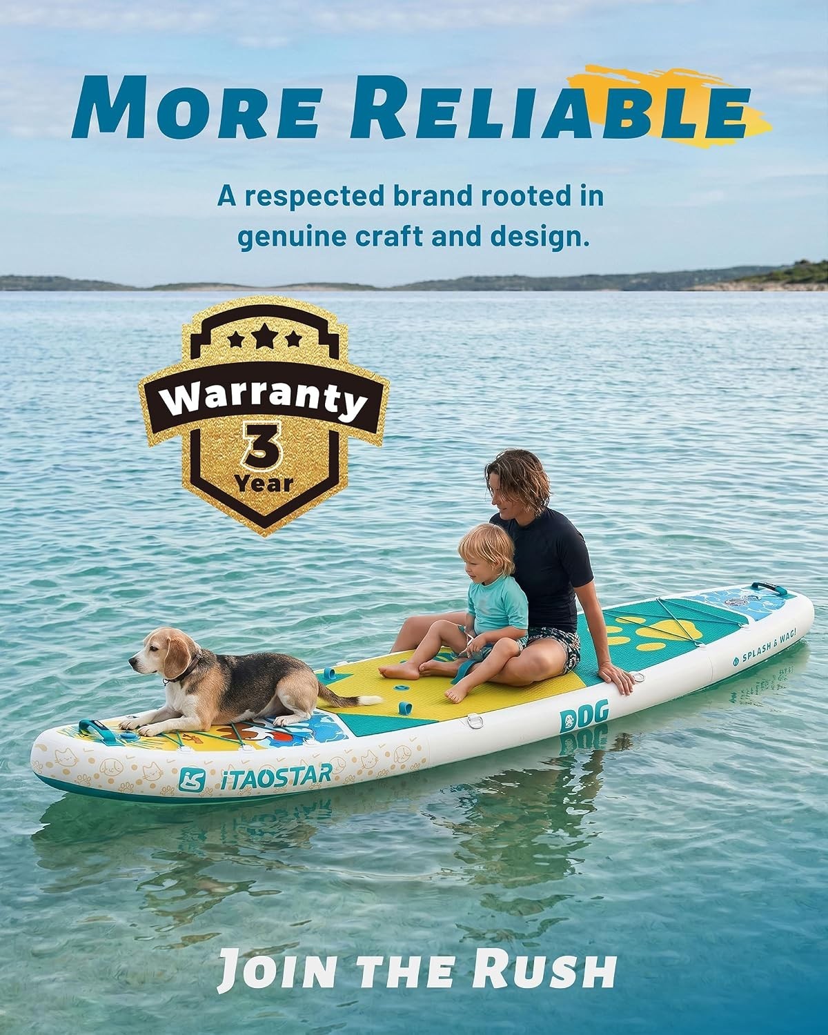 Pets 8’×29″ / 11’×35″ / 11’6″×34″/11’×34″ Inflatable Paddle Board, One-Stop Prem
