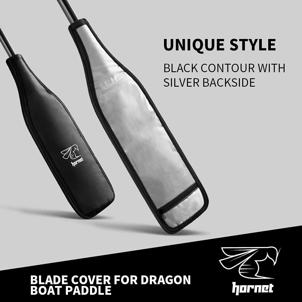Blade Cover for Dragon Boat Paddle (Black/Black/Silver)