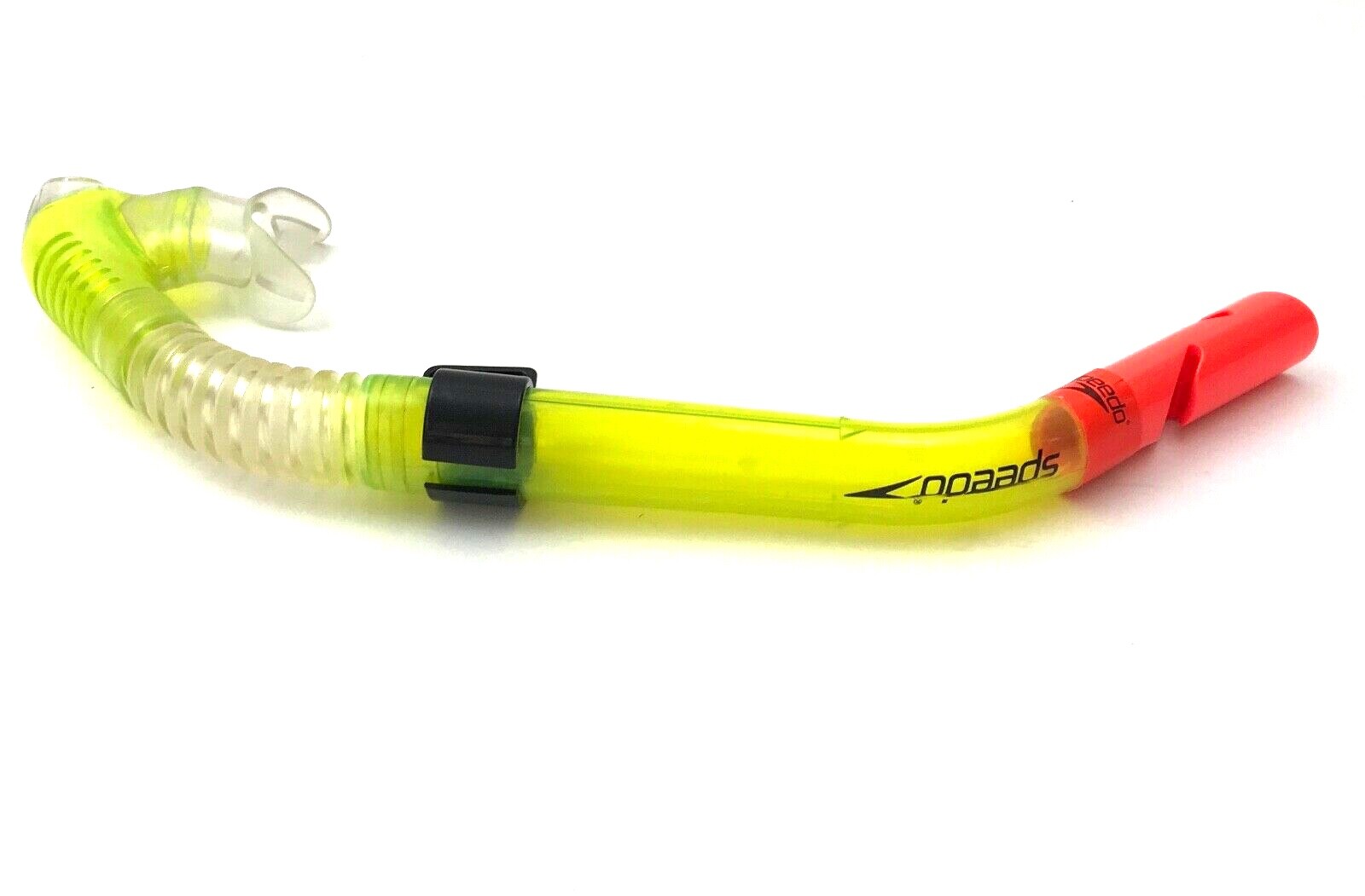 SPEEDO Adult Snorkel Green and Orange Rubber Plastic