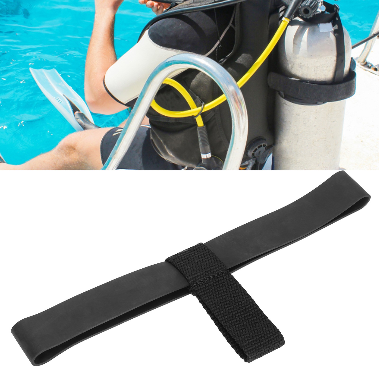 Scuba Diving Stage Tank Bottle Hose Retainer Band Anti Slip Diving Cylinder