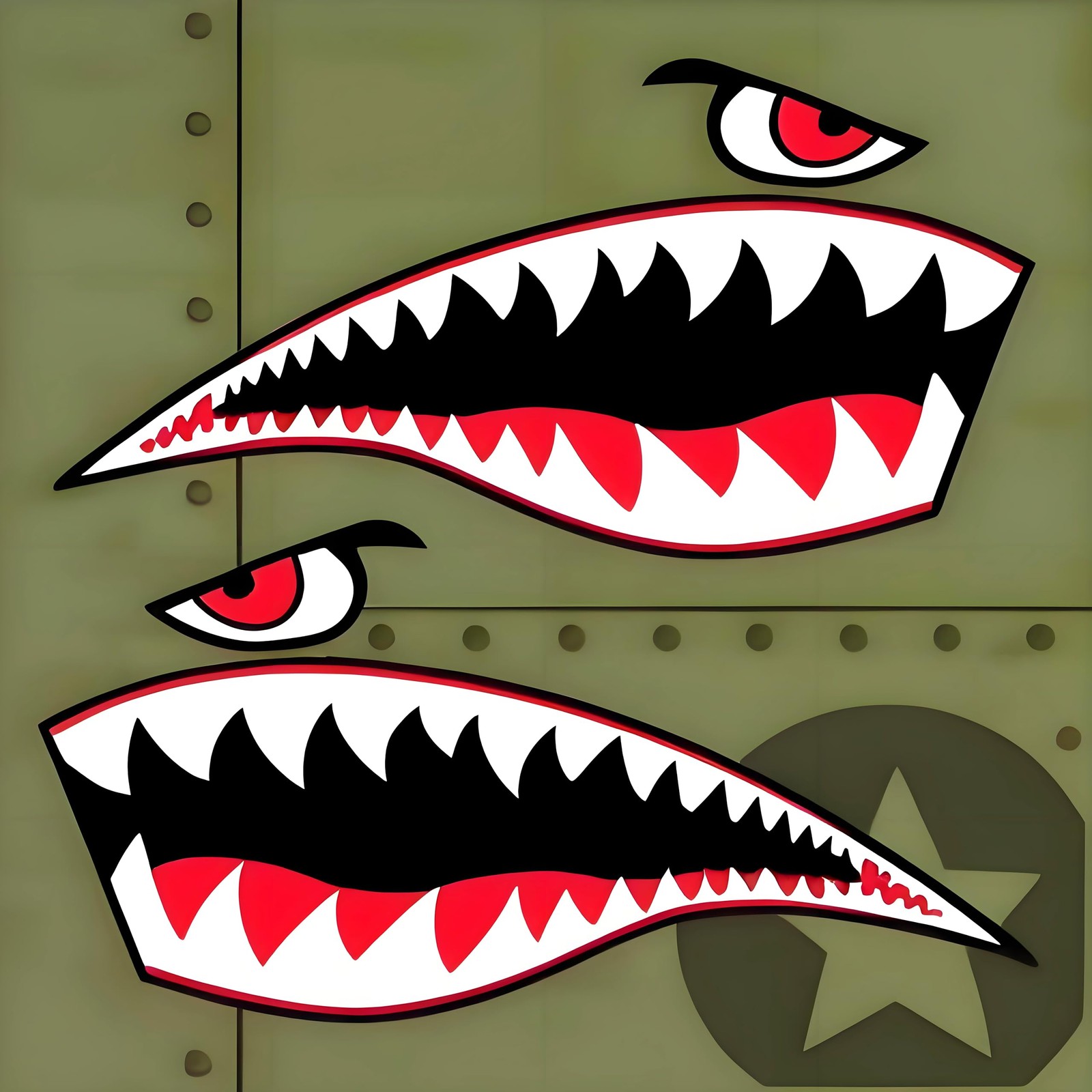 Kayak Stickers, PVC Waterproof Shark Teeth Mouth Decals for Fishing Boat, Kay…
