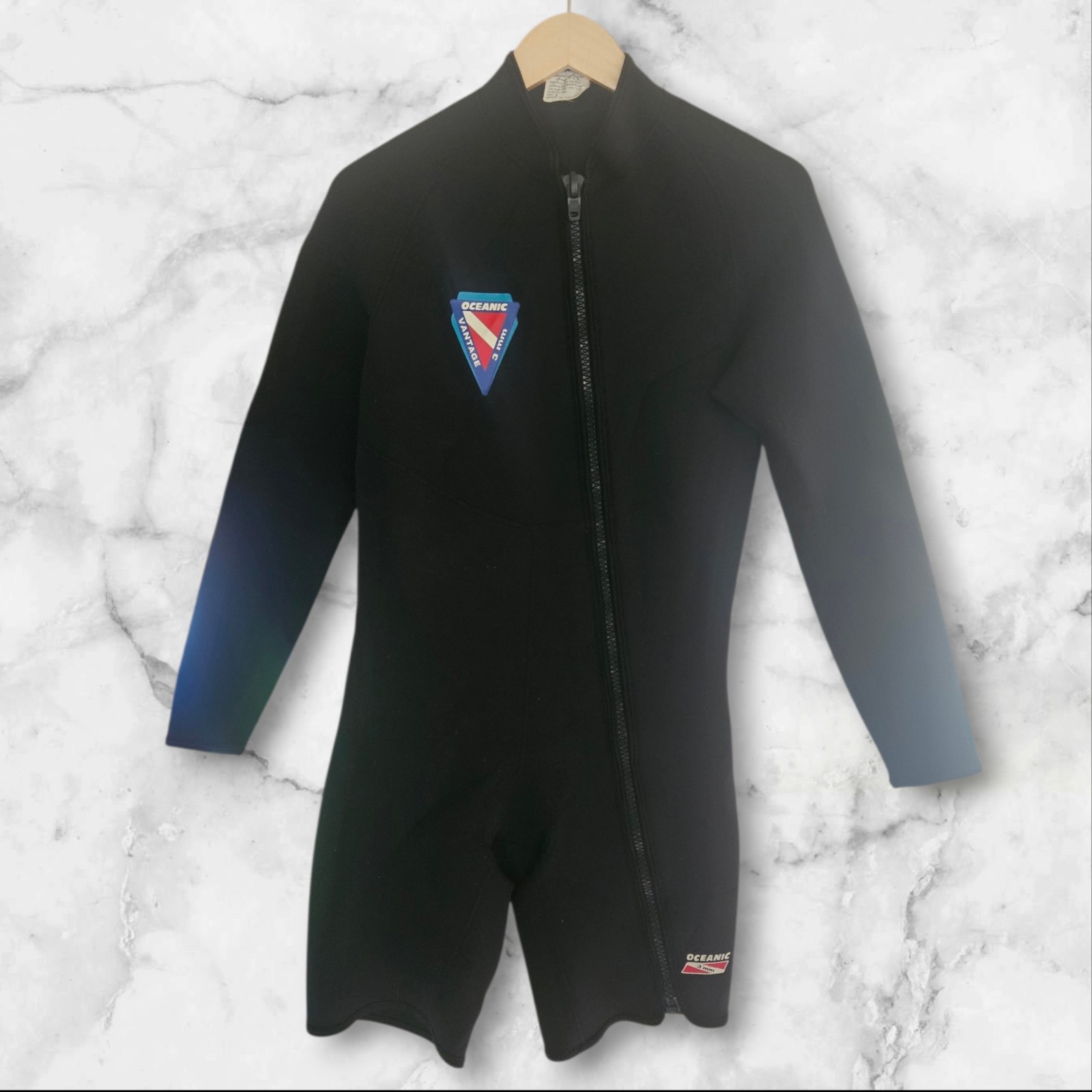 Oceanic Vantage 3mm 2 Piece Wetsuit Set Mens L Full Suit Shorty VTG