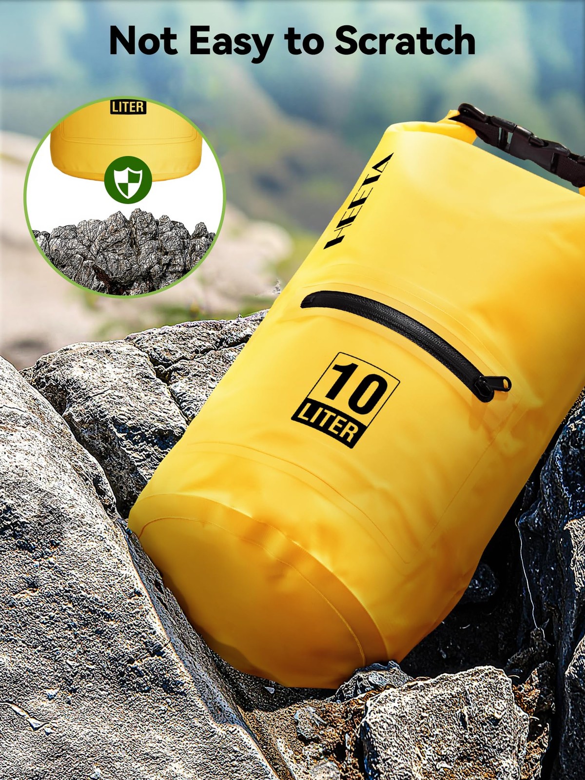5L/10L/20L/30L/40L Roll Top Dry Bag Backpack Zippered Front Pocket