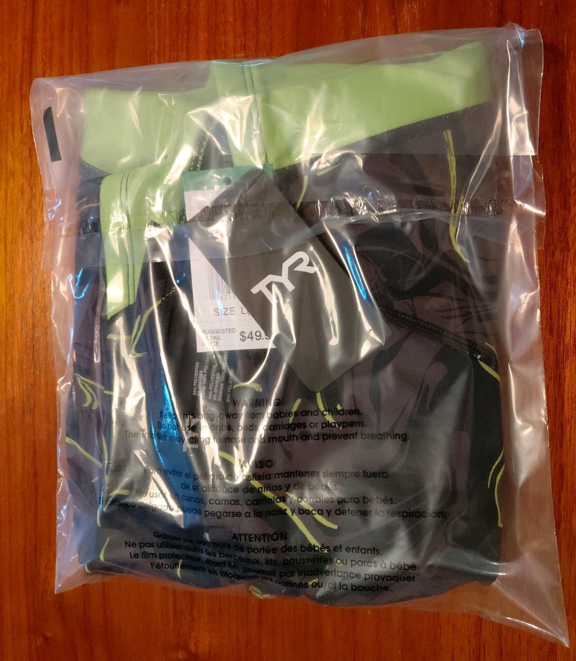 TYR Durfast Elite Blade Splice Jammer Galaxy Black/Lime Mens Size 36 Large