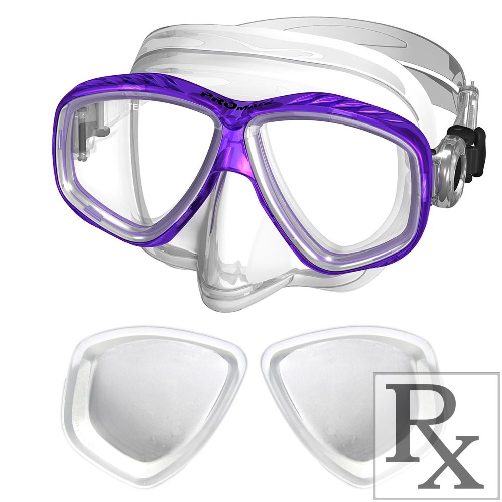 RX Prescription Optical Scuba Dive Snorkel Purge Mask Farsighted +1.0 to +4.5