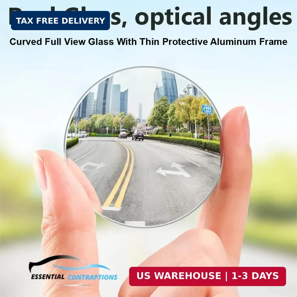 Blind Spot Car Mirror 2 Pack-2 Inch Round Rear View Convex Mirrors for Cars/SUVs