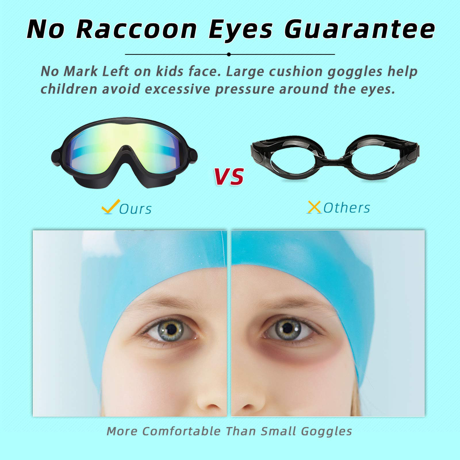2 Pack-Adjustable-Wide-View Swim Goggles | Anti-Fog UV Lens |Earplugs & Nose Pad