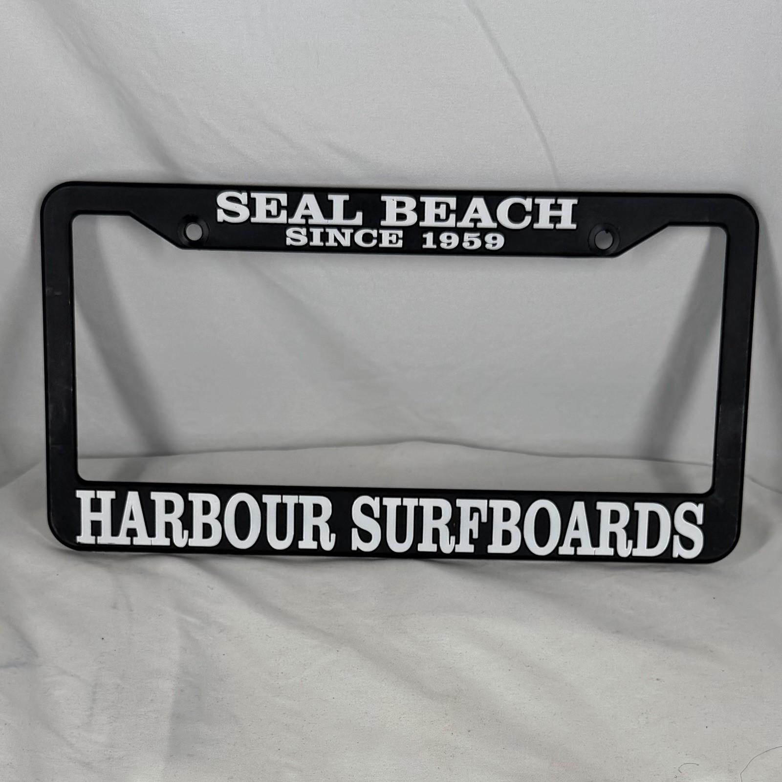 Harbour Surfboards Surf Shop License Plate Frame Plastic New