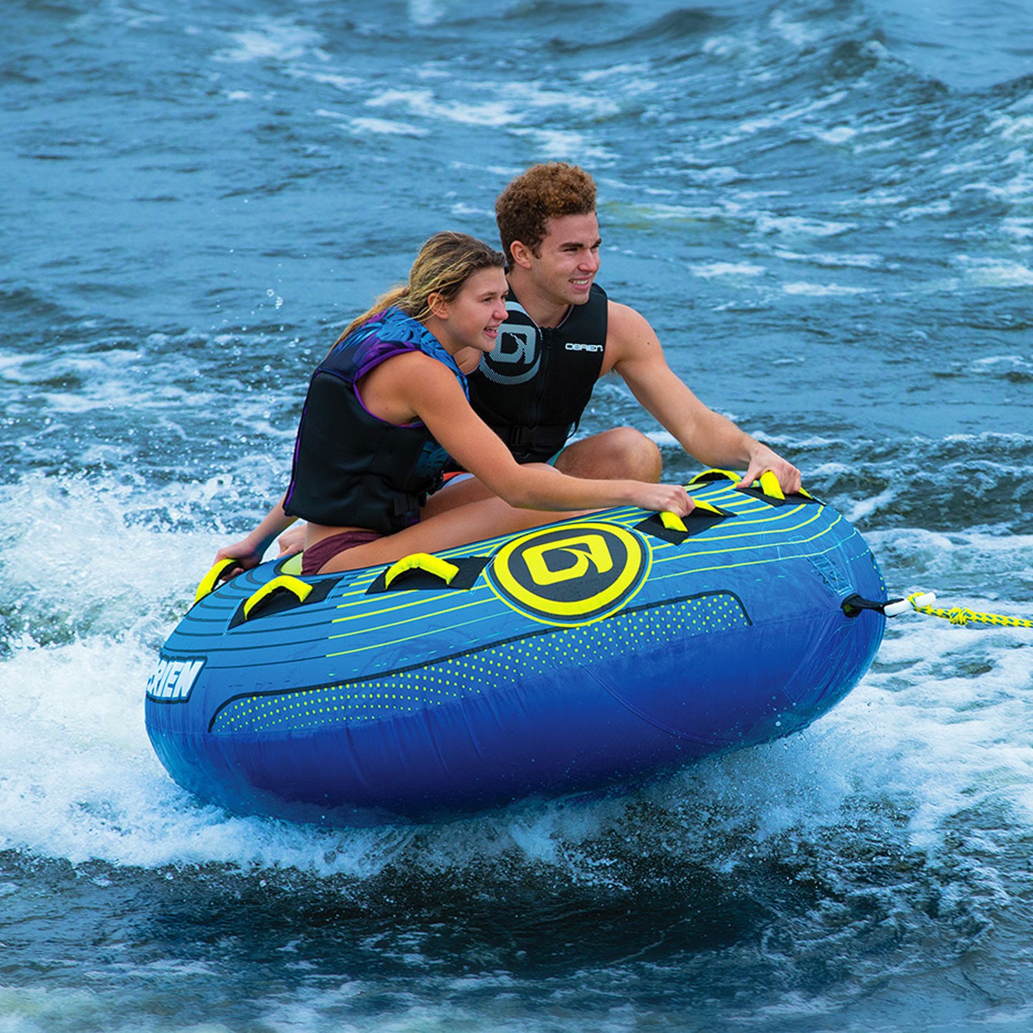 O’Brien Super Le Tube 70” Dual Rider Inflatable Towable Inner Tube (Open Box)
