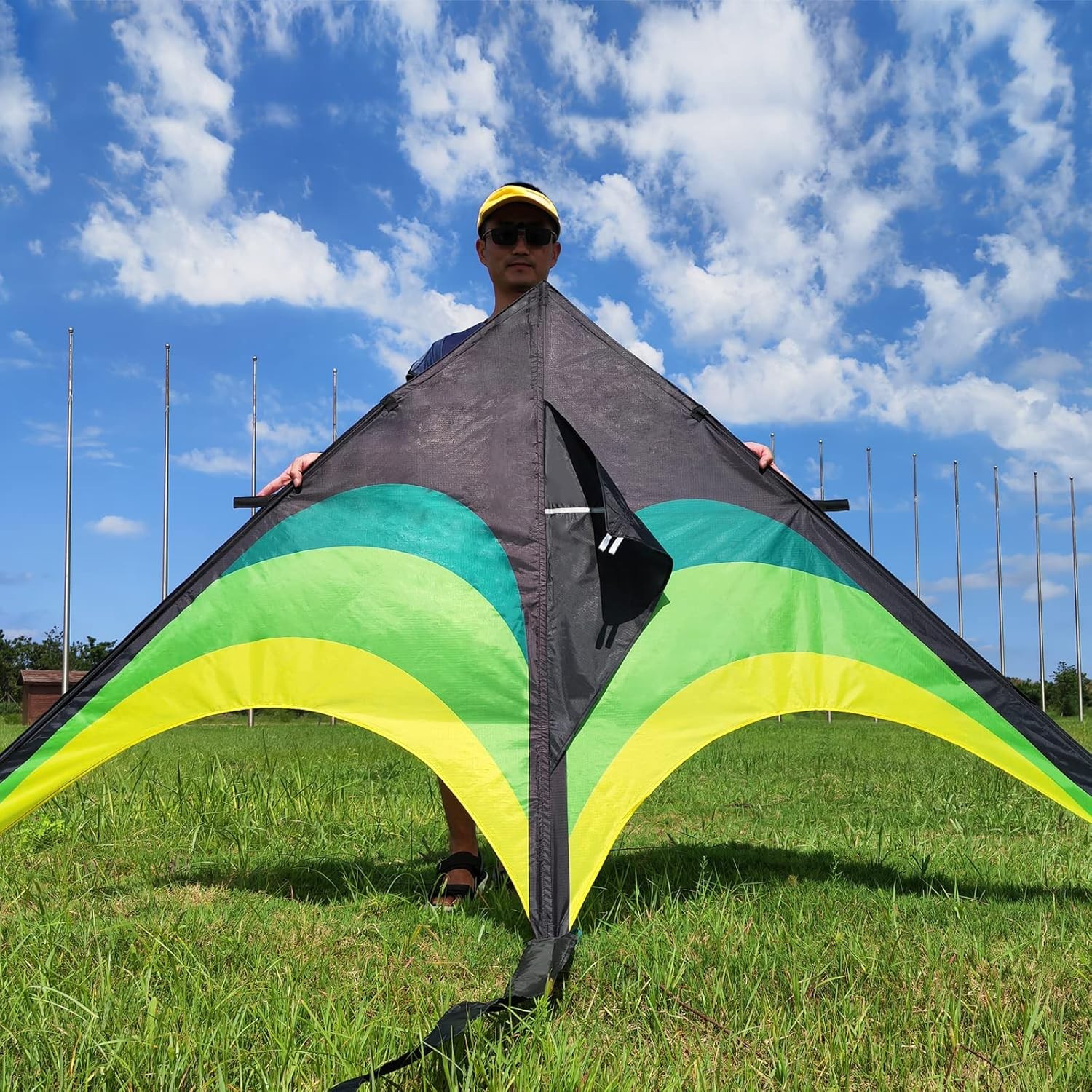 110” Delta Kite for Adults Easy to Fly Best for Beginners with 98ft Tail