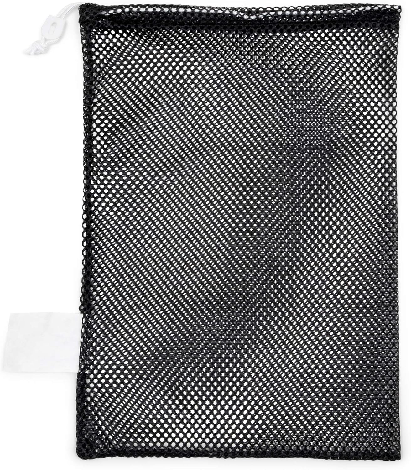 Champion Sports Mesh Equipment Bag – Heavy-Duty Nylon 12″ x 18″, Black