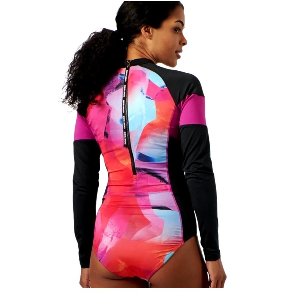 Women’s Sea-Doo 1 Piece Long Sleeve Rashguard 50 UV Protection Violet Sz Lg NWT