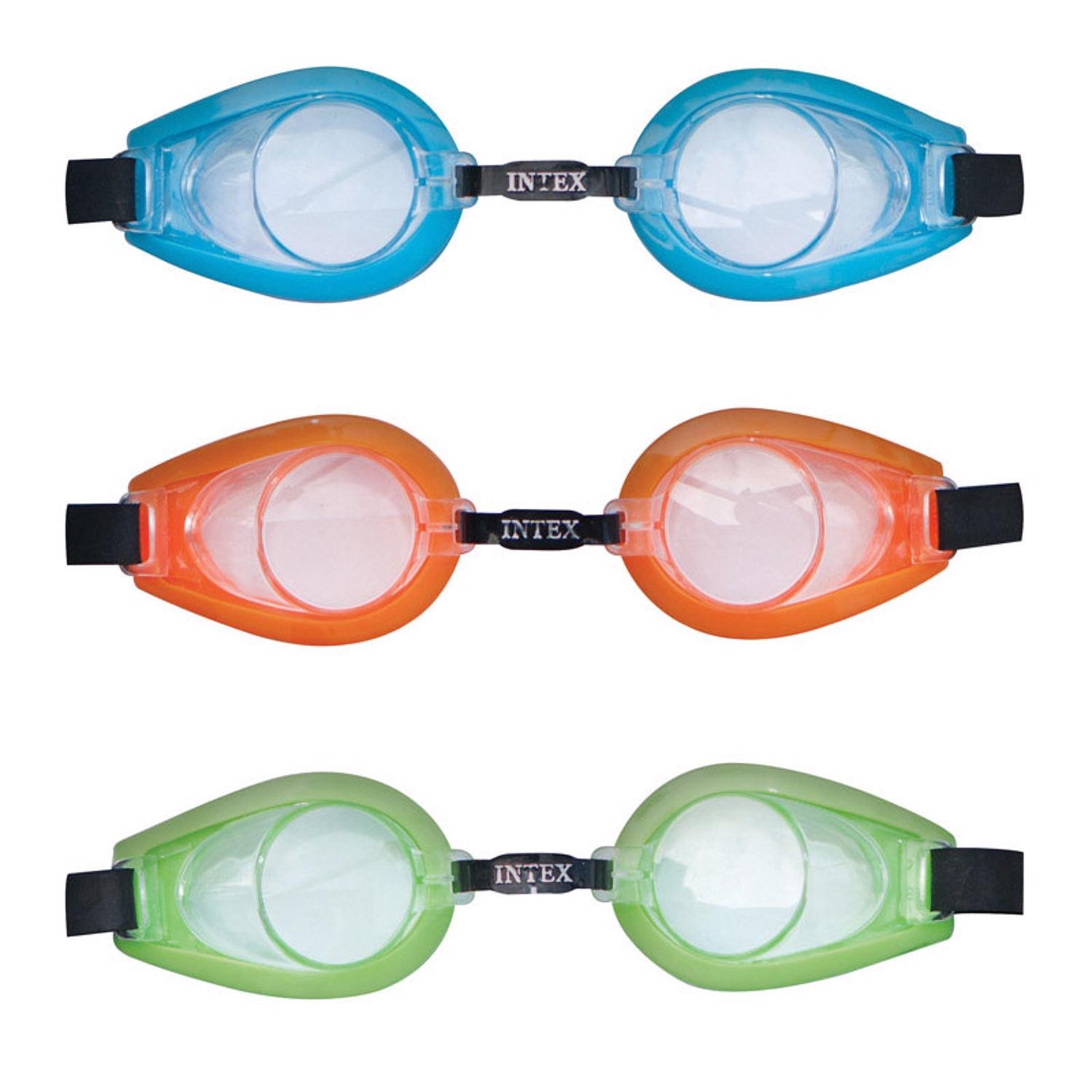Intex 55602E Assorted Color Polycarbonate Goggles for Age 3-8 Years (Pack of 5)