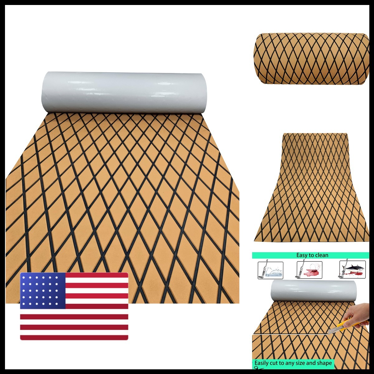 Lss Laidi Boat Flooring Eva Foam Decking Marine Non-Slip Self-Adhesive Flooring
