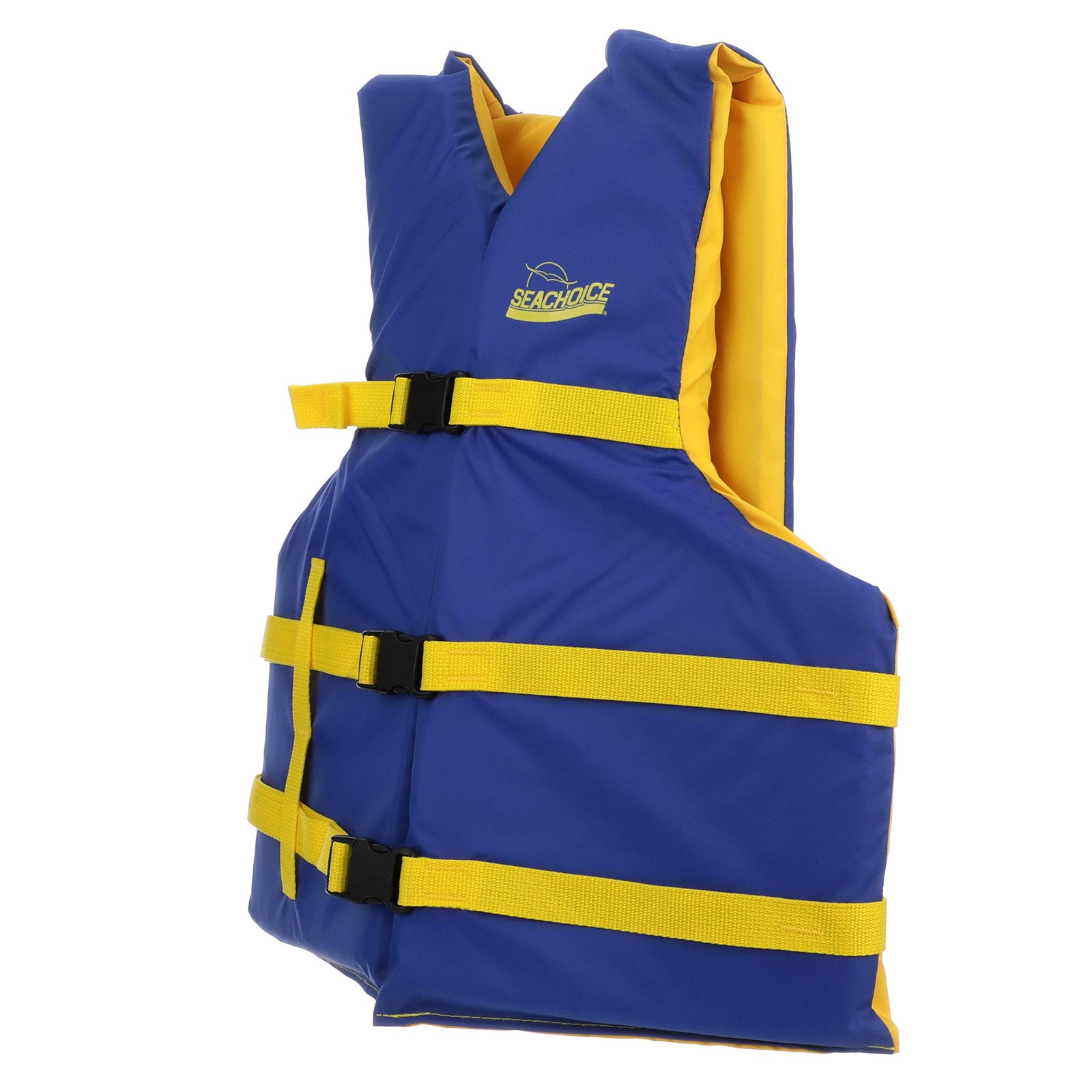 Level 70 Life Jacket, Adjustable Boat Vest, Blue/Yellow, XL Adult, Over 90 Lbs.