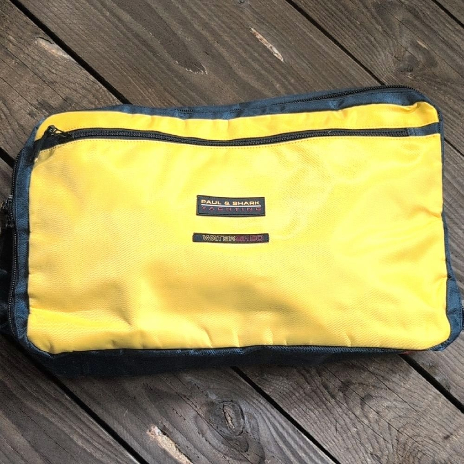 Paul & Shark Yellow and Blue Laptop Bag made of Water-Repellent Fabric