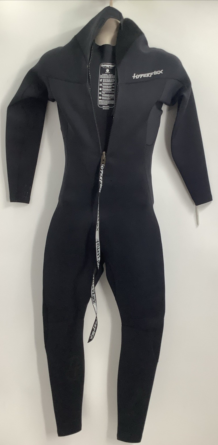 HyperFlex Men’s 3/2 mm VYRL Chest Half Zip Black Wetsuit Size Medium