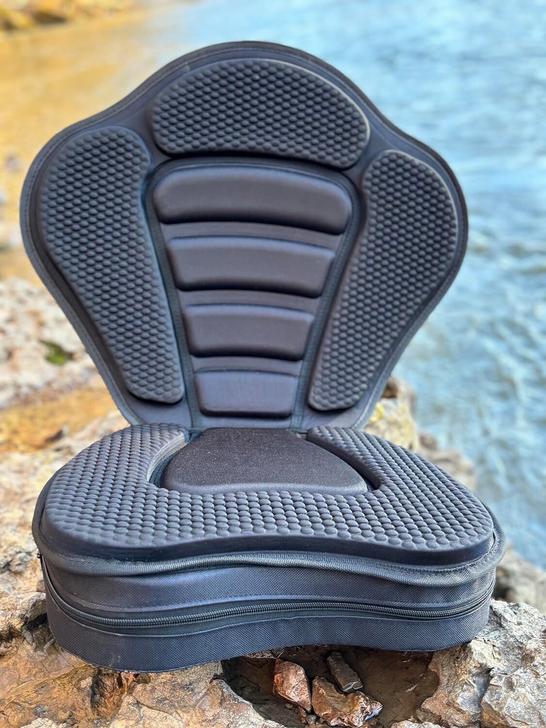 CRO Ultimate Padded Kayak Seat – 4” Thick Cushion for Maximum Comfort + Storage