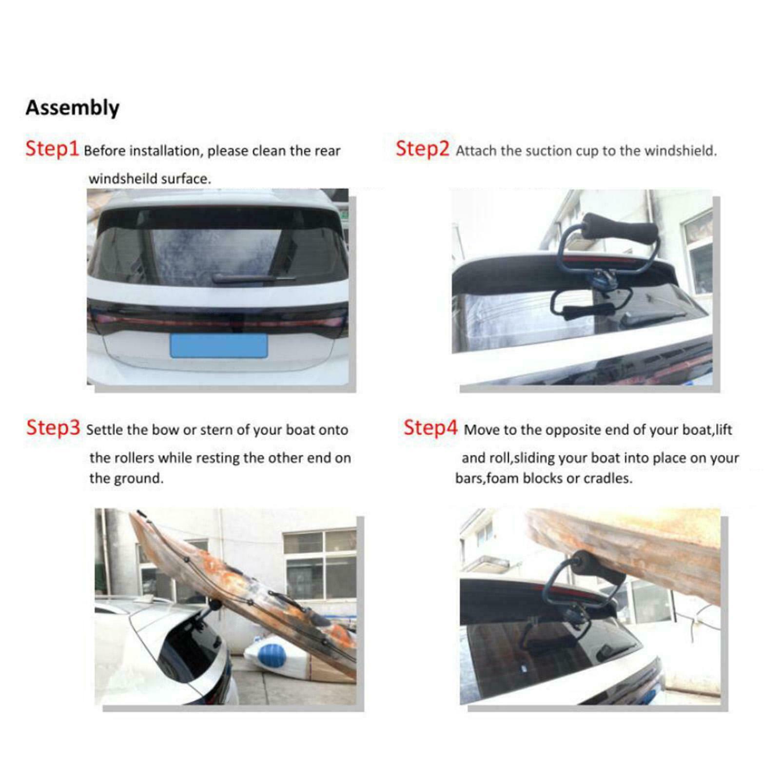 Kayak Load Assist W/ Suction Cup for Car SUV Boat Roller Truck Canoe Support