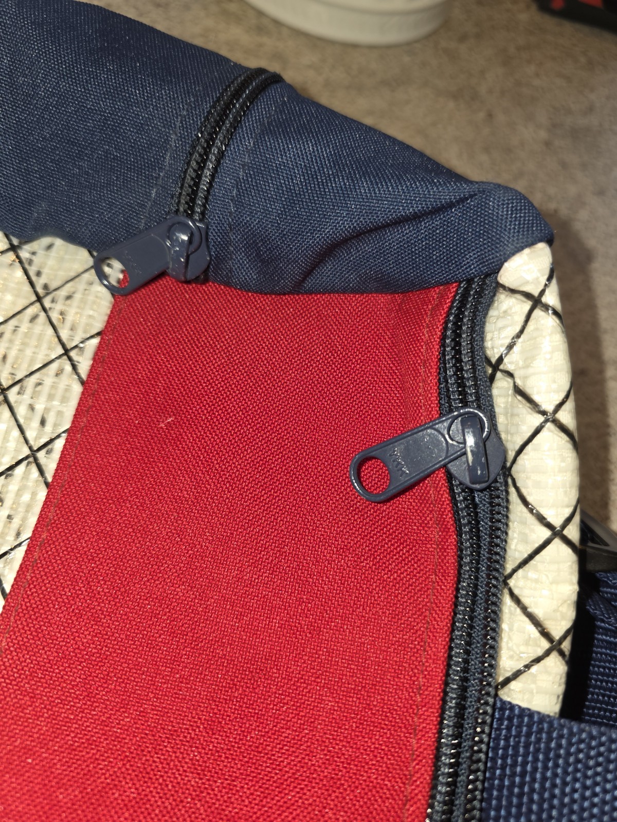 Harken Sailing Gear Bag Blue Red Waterproof Dry Tote Shoulder Strap