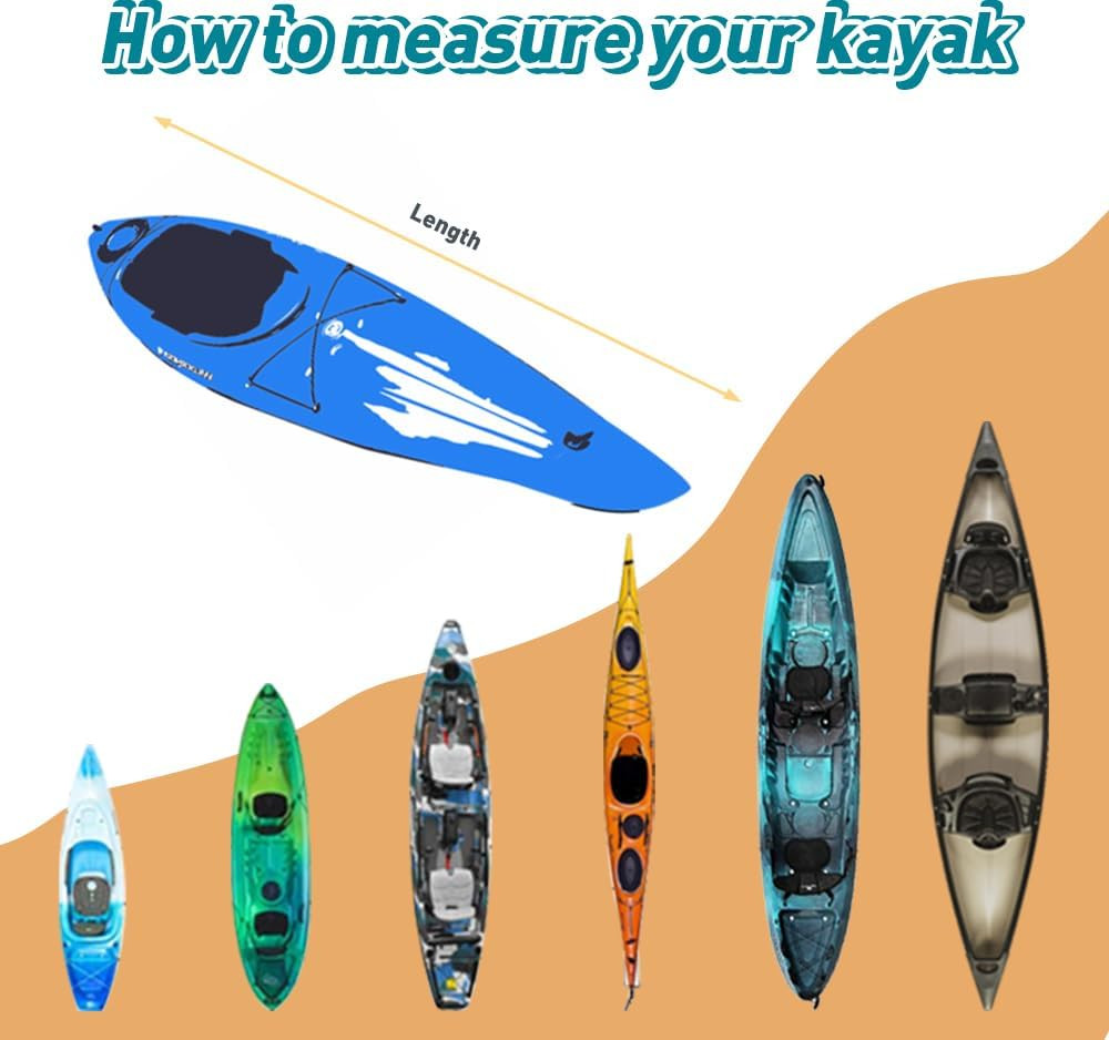 600D Kayak Covers for Outdoor Storage,Kayak Cover 18-20Ft Canoe Covers Paddle Bo