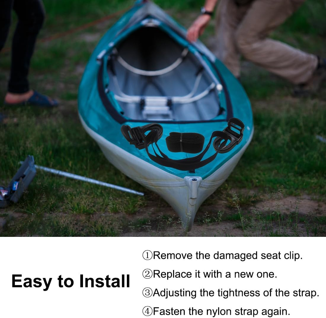 Kayak Seat Repair Kit Clips & Hooks Compatible with Lifetime Emotion