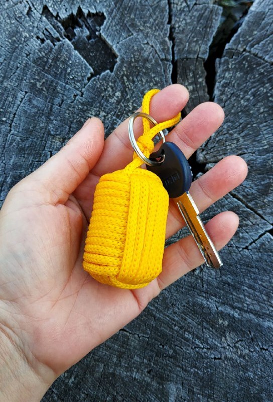 Handmade Yellow Floating Cork Sailor Key Chain Kayak Boat Sailing Float Buoy