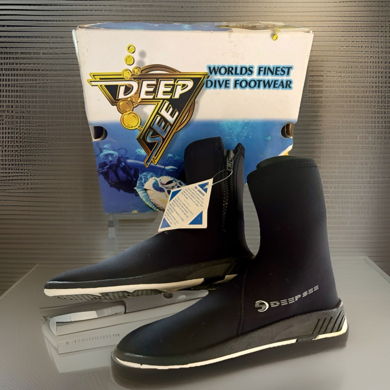 Deep See Worlds Finest Dive Footwear Men’s Black Scuba Boots Size 10 New