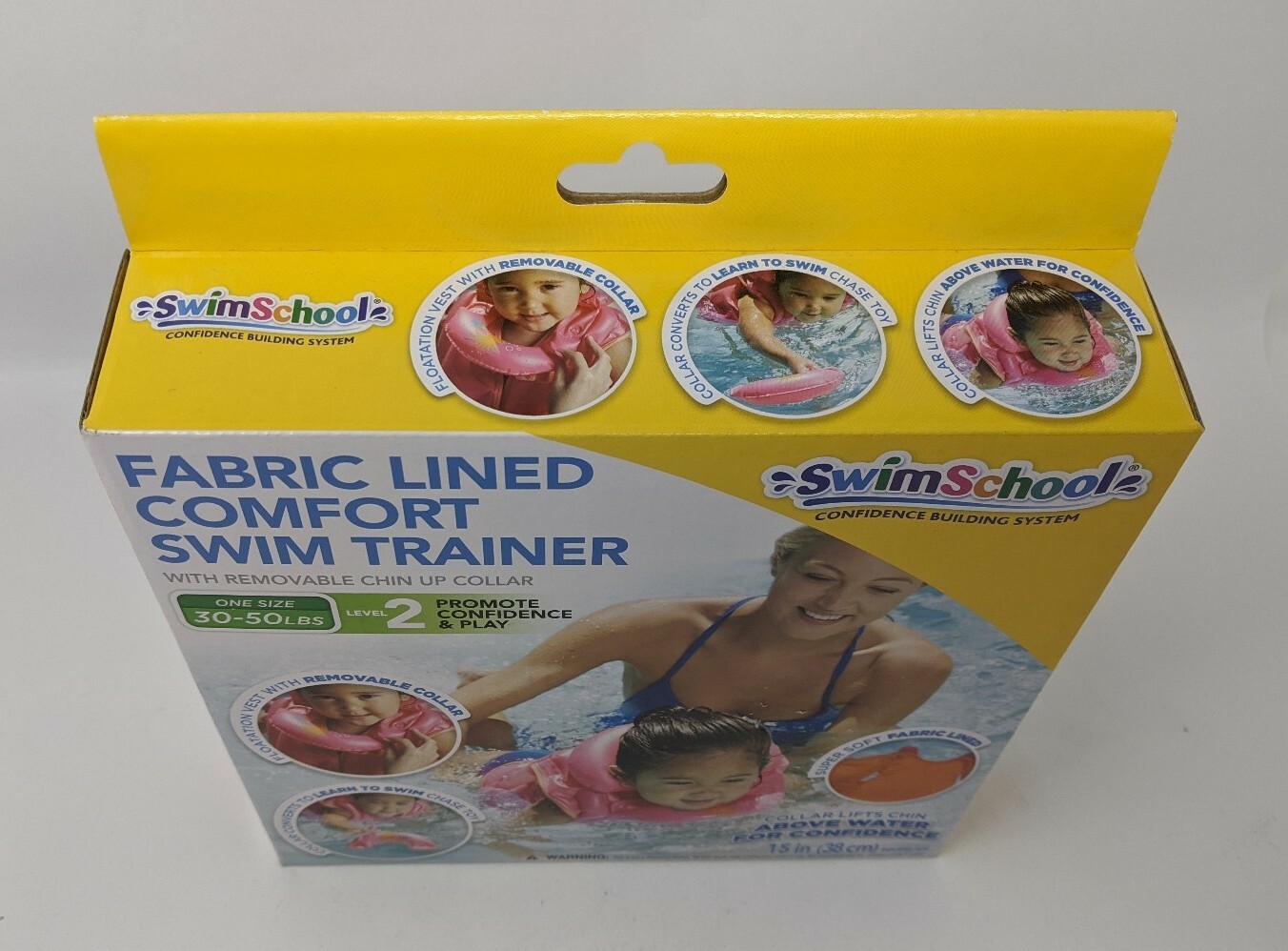 Swim School Trainer Fabric Lined Comfort Swim PINK 30 – 50 Pounds Level 2