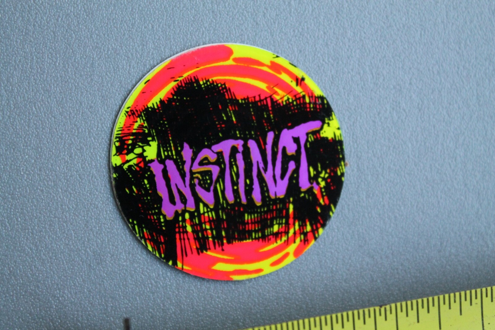 Instinct Surfboards Shaun Tomson Neon Pink Orange V58A Vintage Surfing STICKER