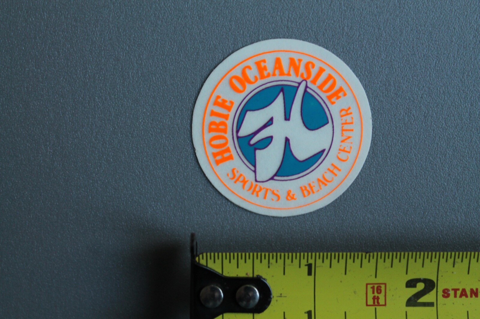 Hobie Surfboards Oceanside Neon Orange Blue OG 80’s V58A Vintage Surfing STICKER