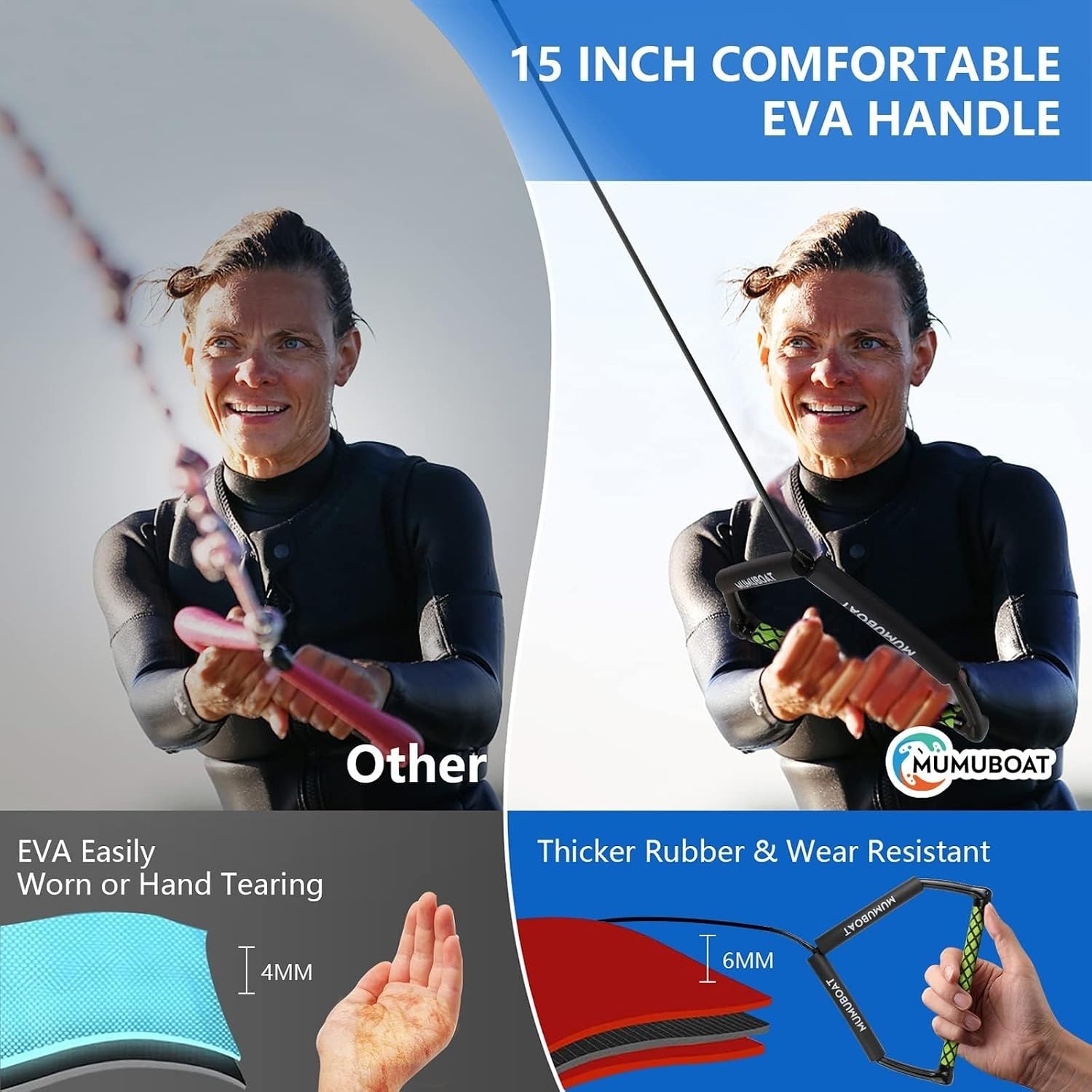 Dyneema Wakeboard Rope 75ft – No Stretch – 2200 lbs