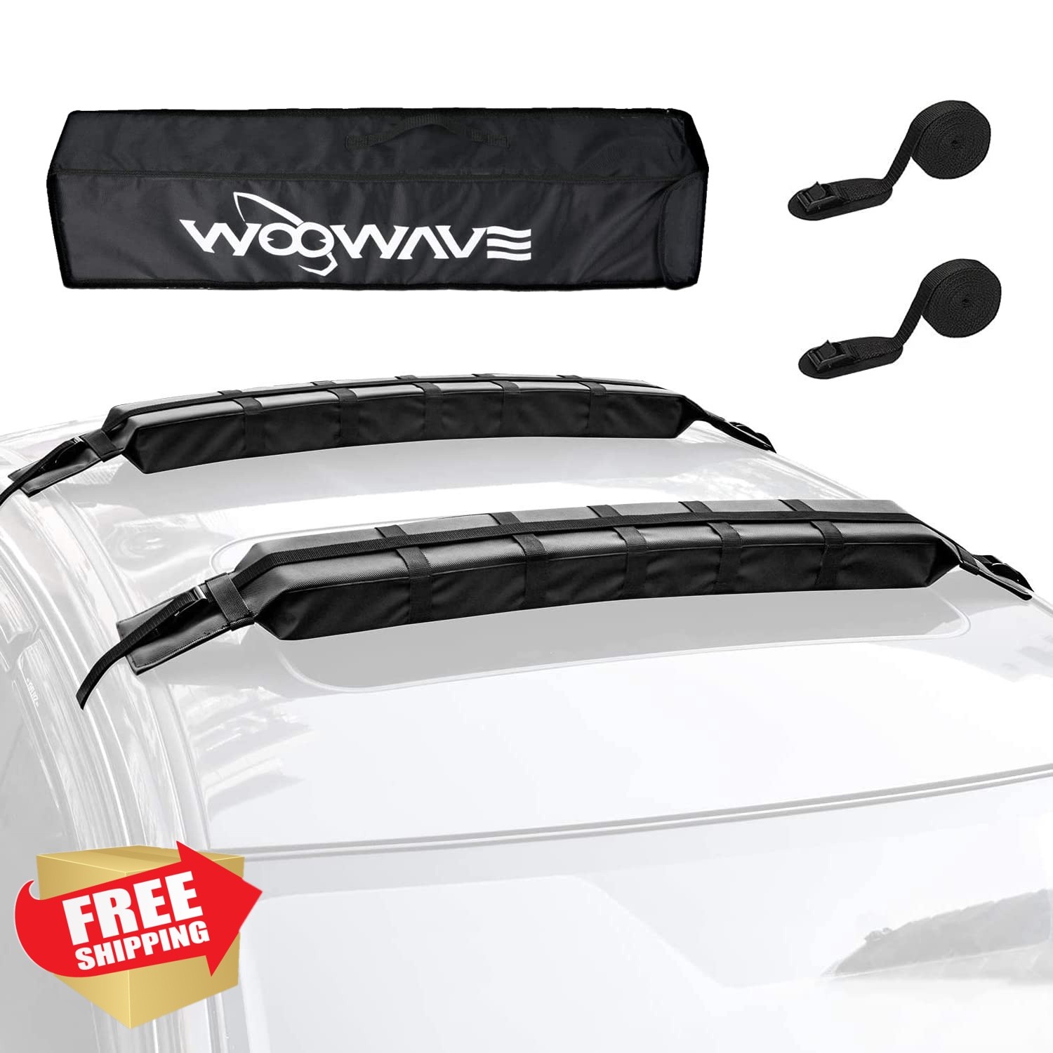 WOOWAVE Kayak Roof Rack Pads Standard