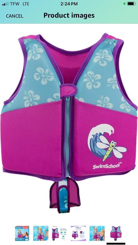SwimSchool Kid Swim Trainer Vests for Ages 4-6 Level 2