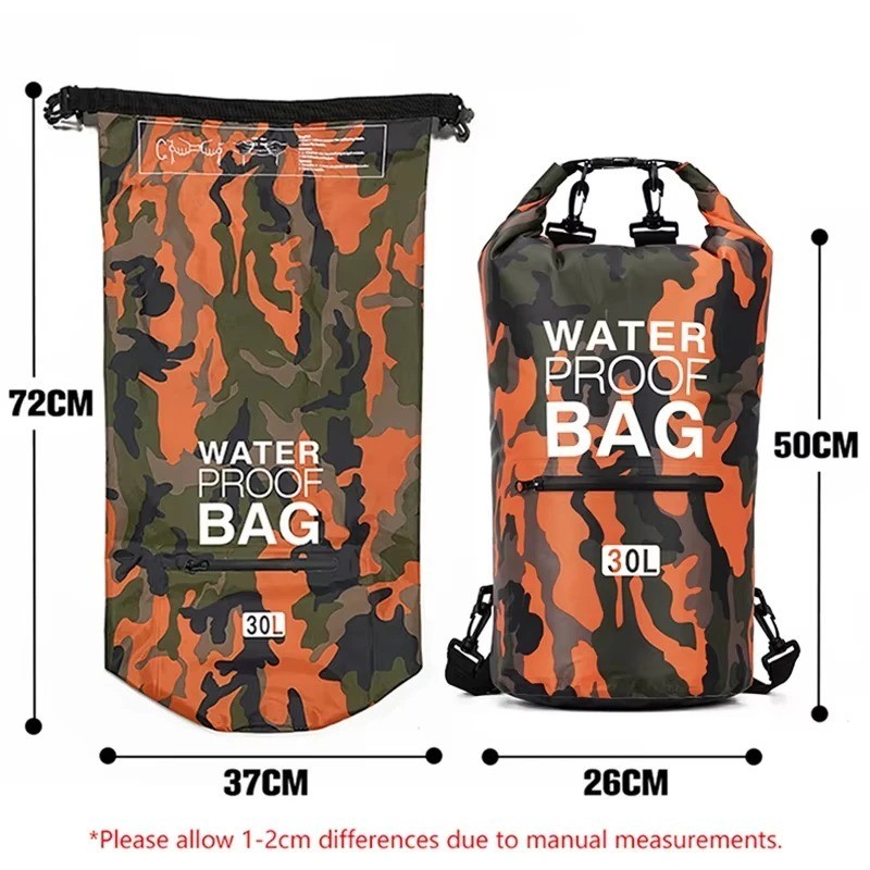Waterproof Dry Bag 10L 15L 20L 30L PVC Backpack for Kayak Boating Swimming