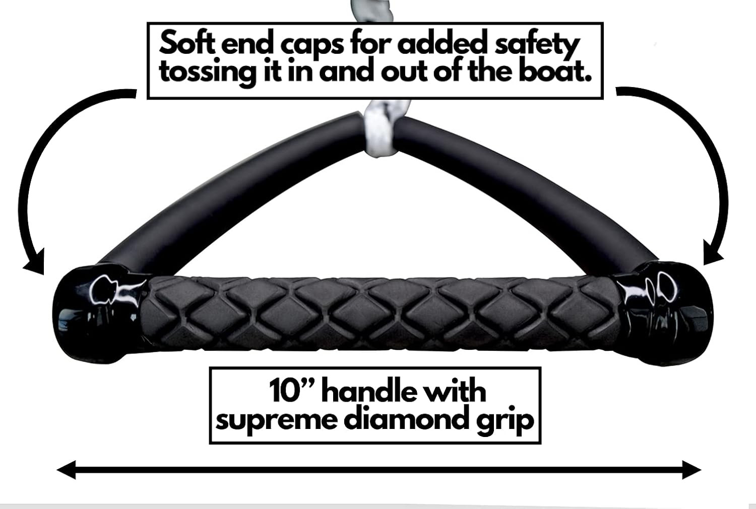 Wakesurf Rope with Handle – Adjustable 25 Foot Tow Rope with 10″ Handle