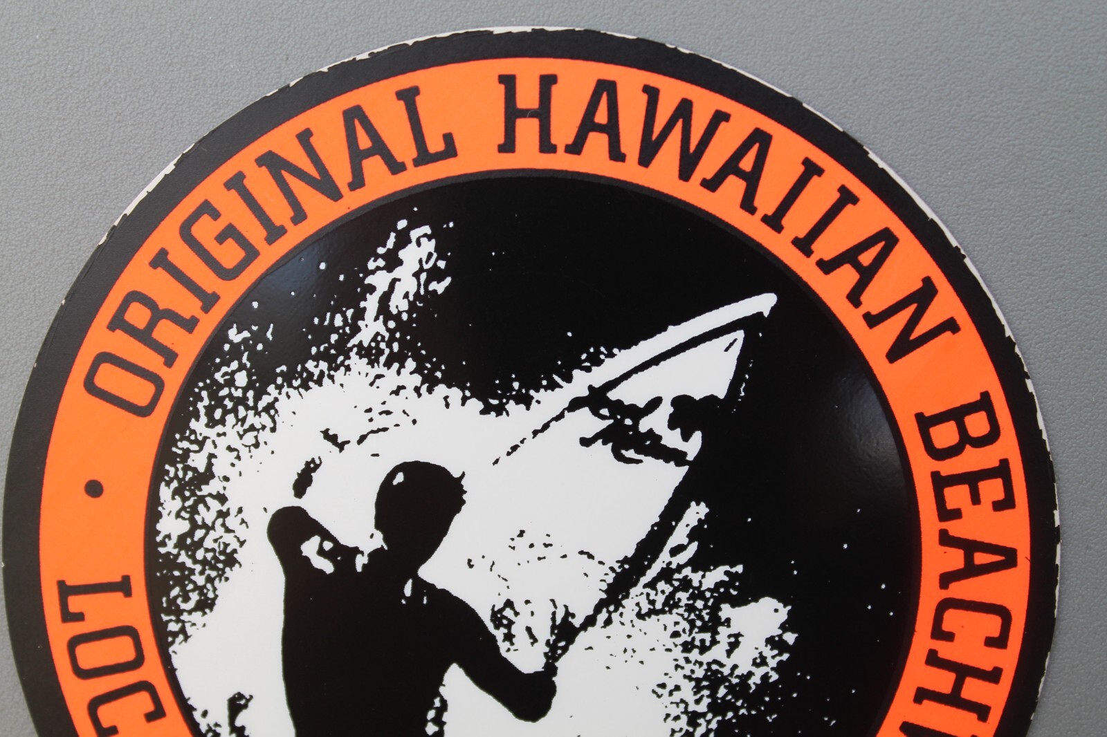LOCAL MOTION Hawaii Neon Orange Surfboards LM2 OG 80’s Vintage Surfing STICKER