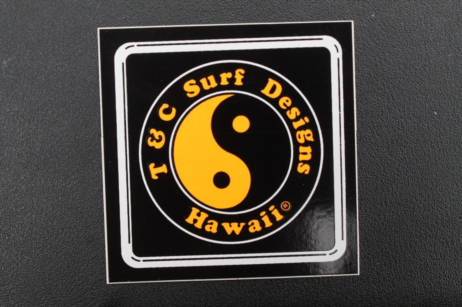 T&C Town & Country Surfboards 80’s Neon Orange Black OG Hawaii Surfing STICKER