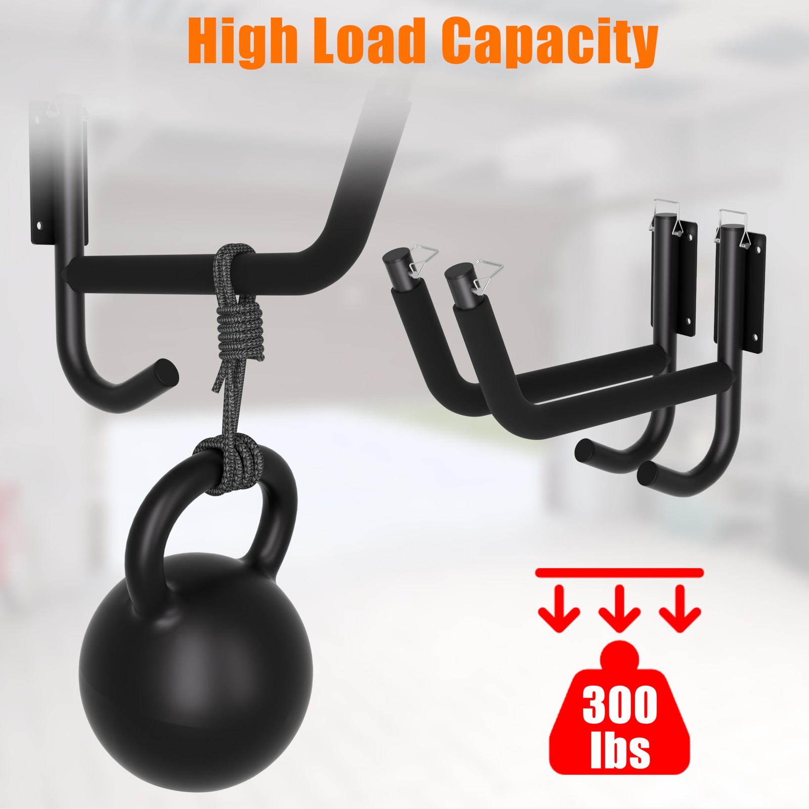 Kayak Wall Rack 2 Pack, Heavy Duty Kayak Hooks for Garage Wall Mount Storage,…