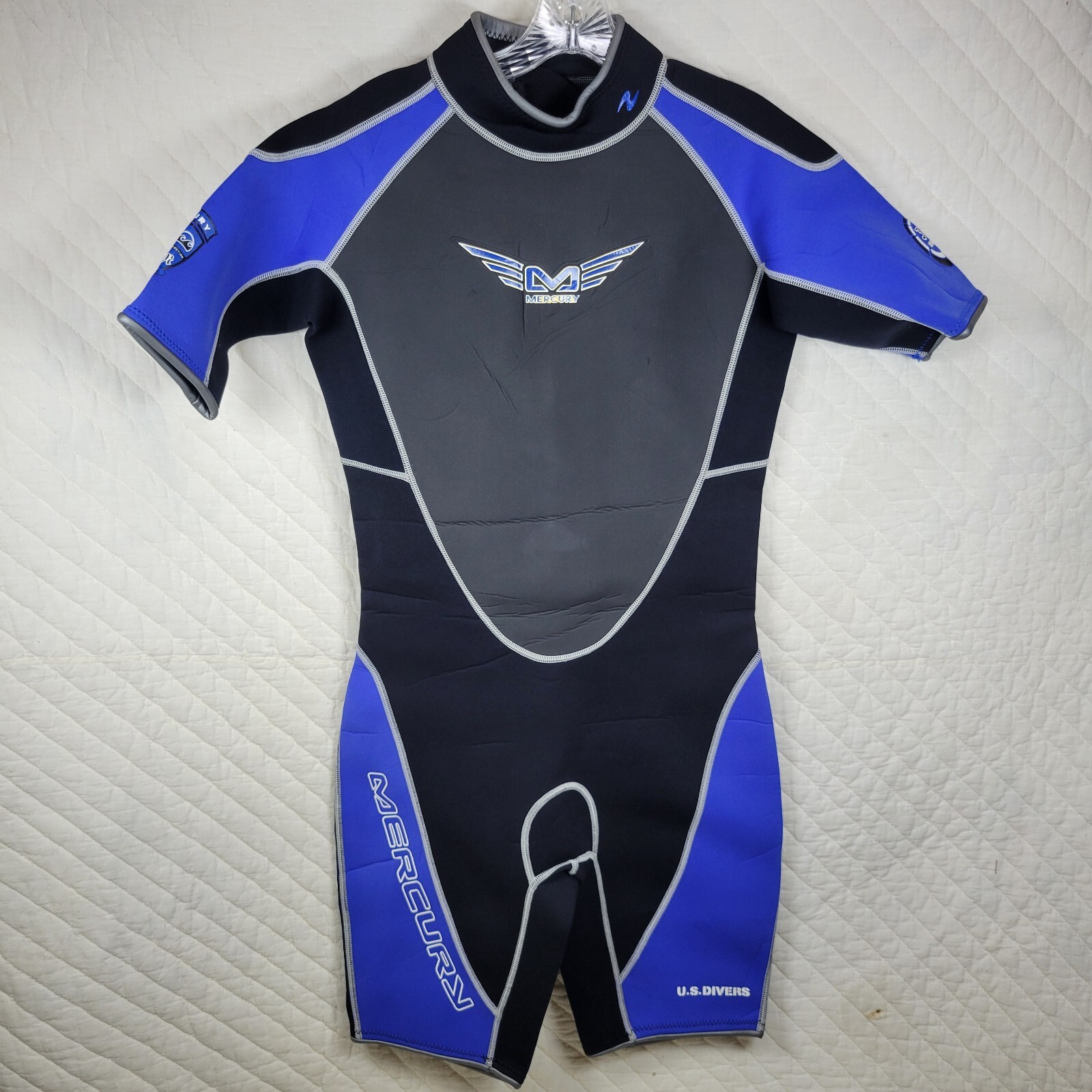 Mercury US DIVERS Wet Suit Gray, Blue, Black 3/2 Titanium Youth Size XL