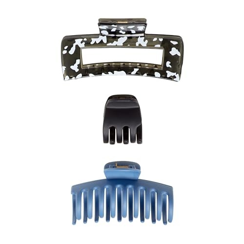 Goody SlideProof 3 Count (Pack of 1) Black/Blue/Multi (Rectangle Claw)