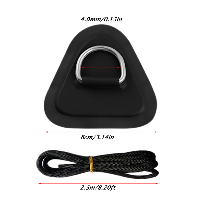 6x Marine D Ring Pad Patch for PVC Inflatable Boat Raft Dinghy Surfboard Outdoor