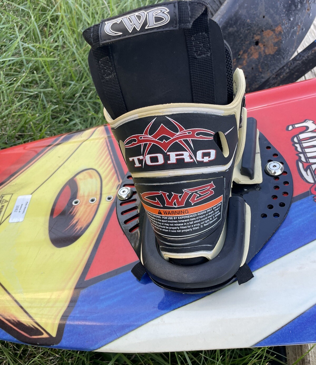 Vintage Cwb Robby Stru Wakeboard 132cm W/ Torq Bindings Large/XL Pro Model 3082