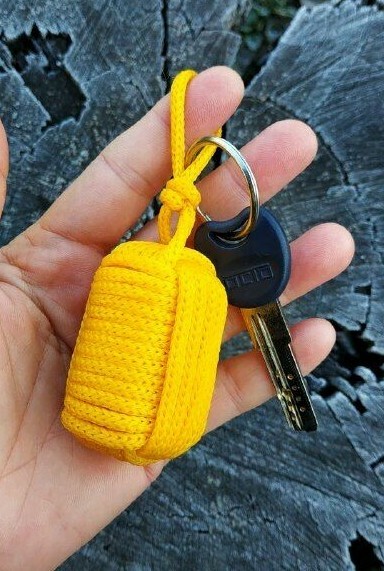Handmade Yellow Floating Cork Sailor Key Chain Kayak Boat Sailing Float Buoy