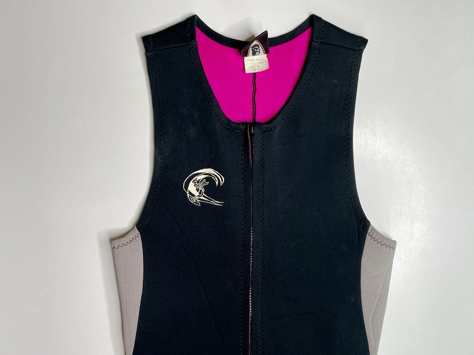 O’Neill Epic Wetsuit Sleeveless M Black Gray Pink 727474 USA Made VTG 90’s