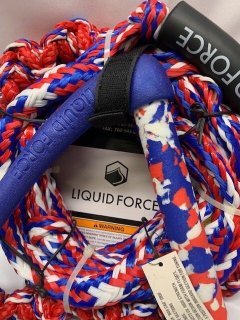 Liquid Force Surf DLX Coil Rope S21 Wakesurf Rope & Handle-24 ft America*New